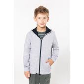 Kindersweater met rits en capuchon